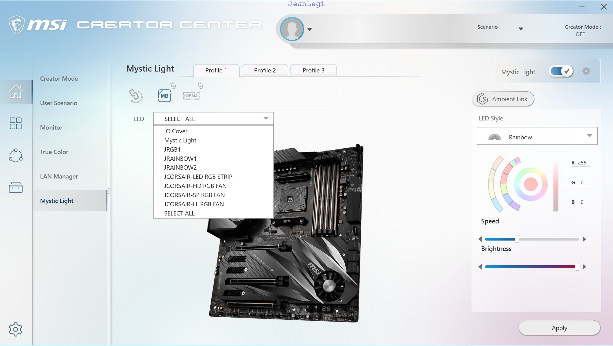 MSI_X570_Creation\Creation_Software\13.Creation_Center_Mystic_LED_Style.jpg